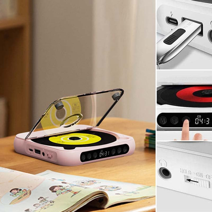 Portable Bluetooth CD Player with Hi-Fi Sound - 4 Colors 13