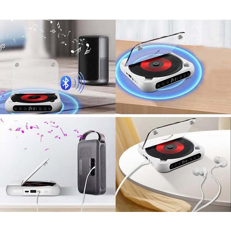 Portable Bluetooth CD Player with Hi-Fi Sound - 4 Colors 2