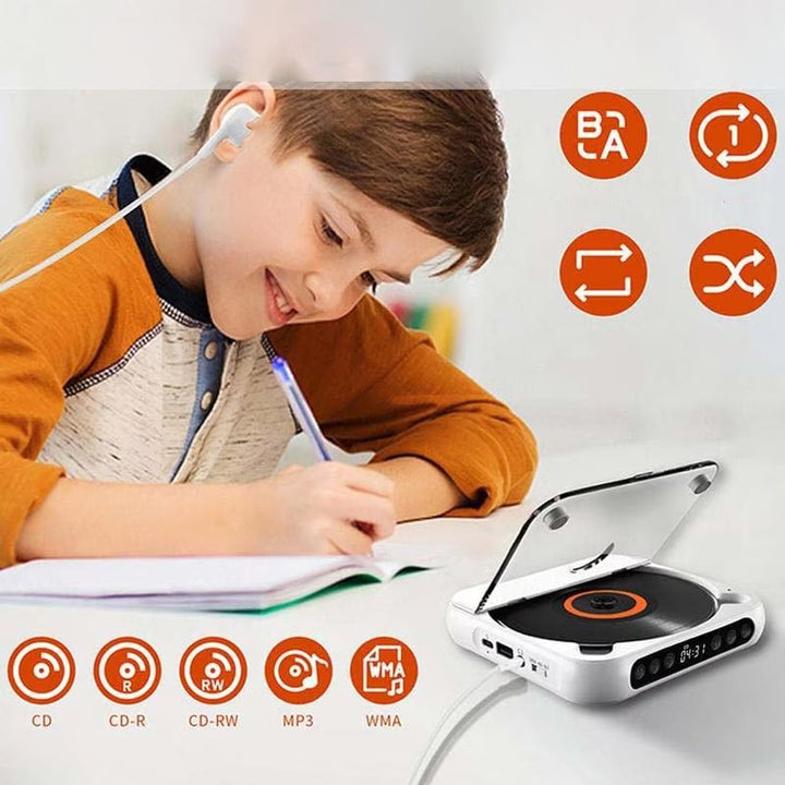 Portable Bluetooth CD Player with Hi-Fi Sound - 4 Colors 4