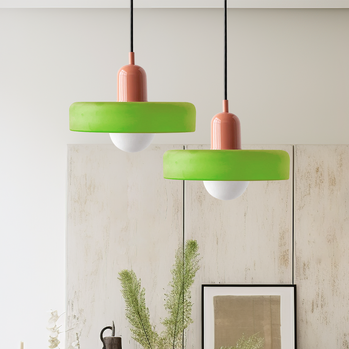 Bauhaus Colored Glass Pendant Light 12
