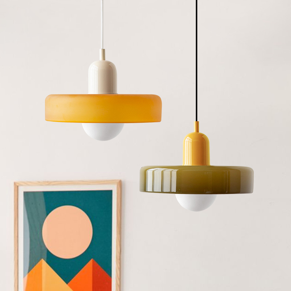 Bauhaus Colored Glass Pendant Light 4