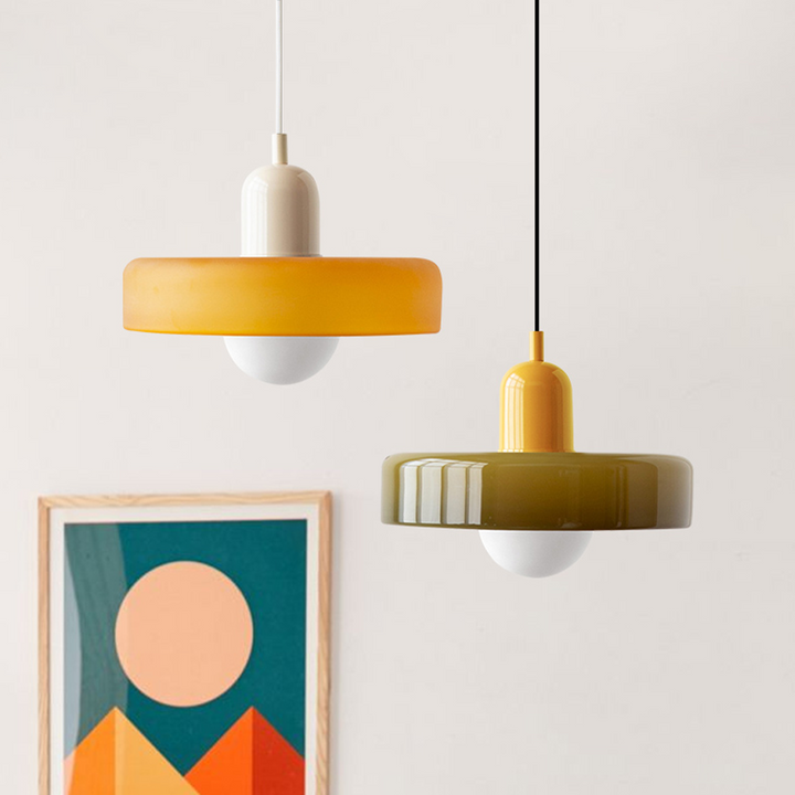 Bauhaus Colored Glass Pendant Light 4