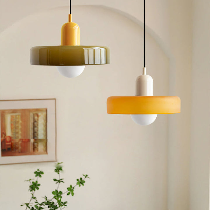 Bauhaus Colored Glass Pendant Light 36