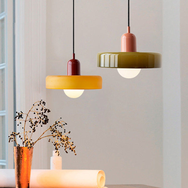 Bauhaus Colored Glass Pendant Light 38