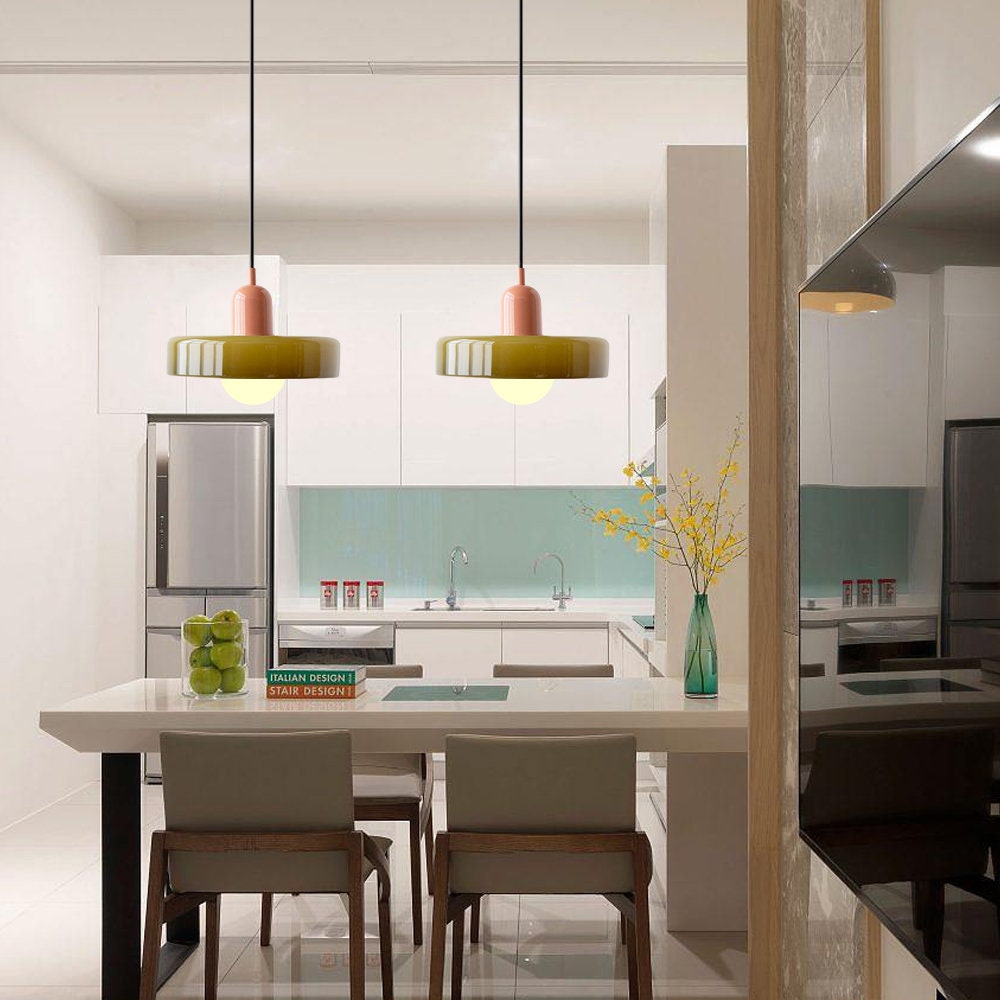 Bauhaus Colored Glass Pendant Light 39