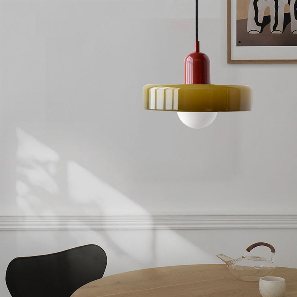 Bauhaus Colored Glass Pendant Light 41