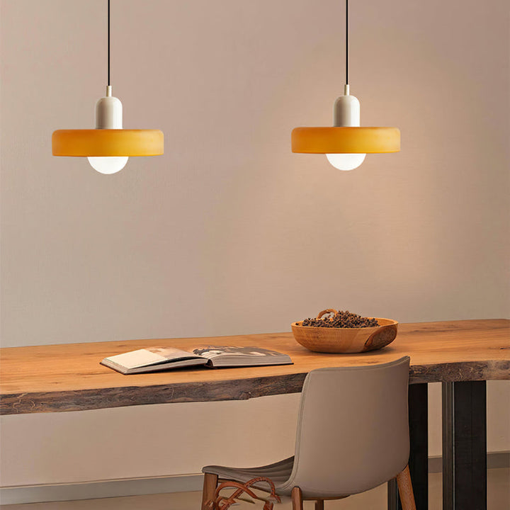 Bauhaus Colored Glass Pendant Light 8