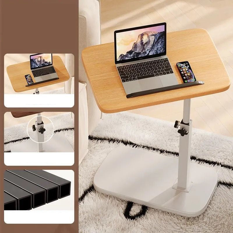 Height-Adjustable Rolling Laptop Desk with 360° Swivel Top, 45–80 cm, 30 kg Capacity 4