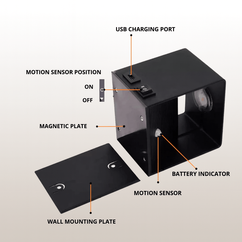 Wireless Rechargeable LED Wall Light with Adjustable Beam Angle 5
