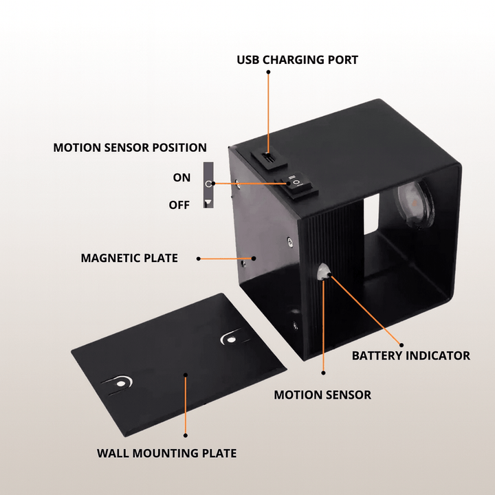 Wireless Rechargeable LED Wall Light with Adjustable Beam Angle 5