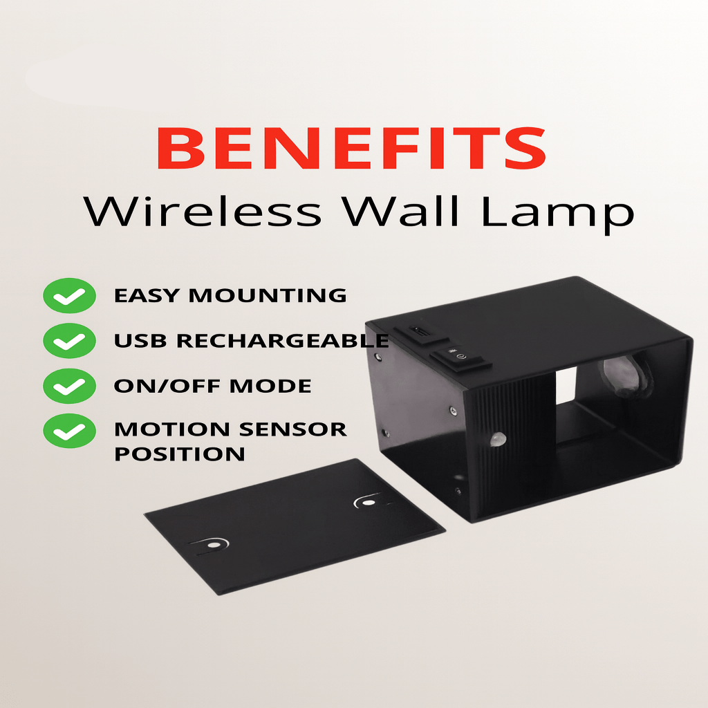 Wireless Rechargeable LED Wall Light with Adjustable Beam Angle 7