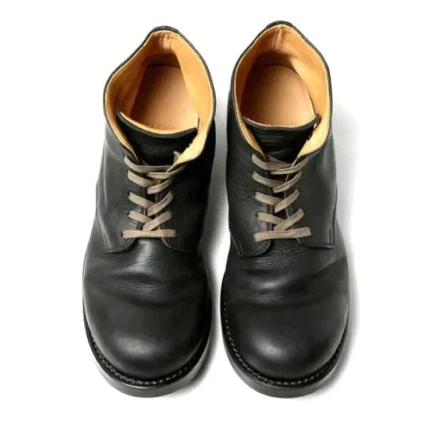 Men's Retro Lace-Up Leather Boots with Non-Slip Sole 4
