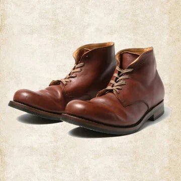 Men's Retro Lace-Up Leather Boots with Non-Slip Sole 1