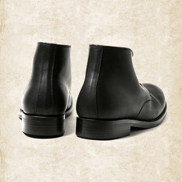 Men's Retro Lace-Up Leather Boots with Non-Slip Sole 5