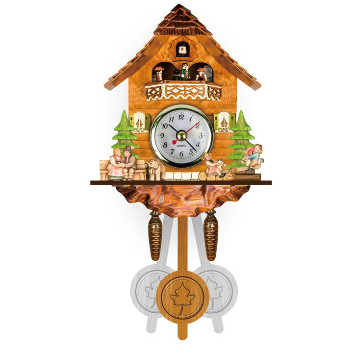 Traditional Wooden Cuckoo Clock in Chalet Design with Music, Pendulum and Night Shutoff 7