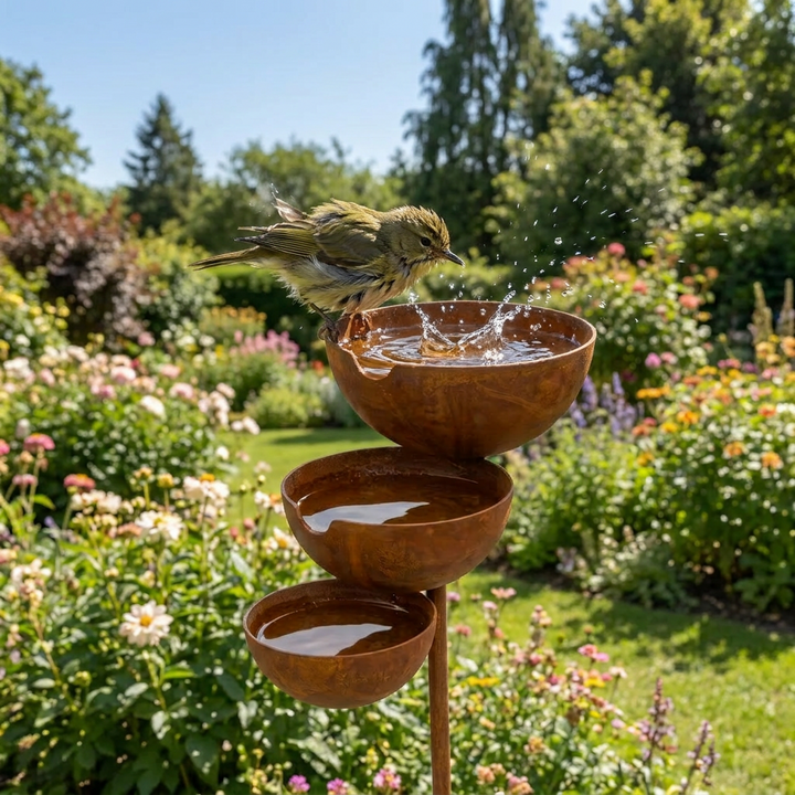 Three-Tier Bird Bath: Water Station and Garden Ornament in One 1