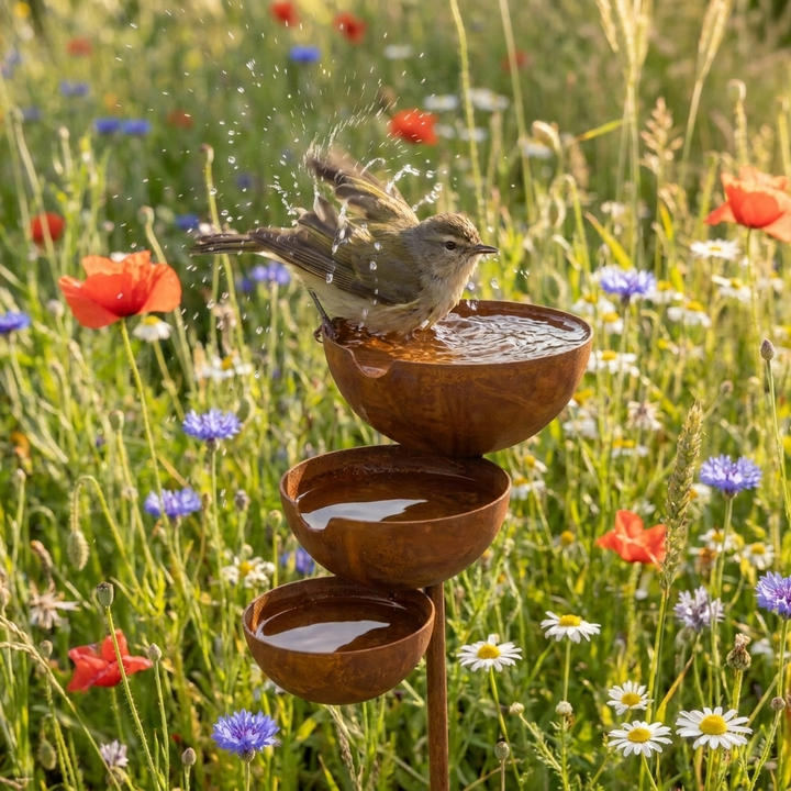 Three-Tier Bird Bath | Bring Your Garden to Life Every Morning 2