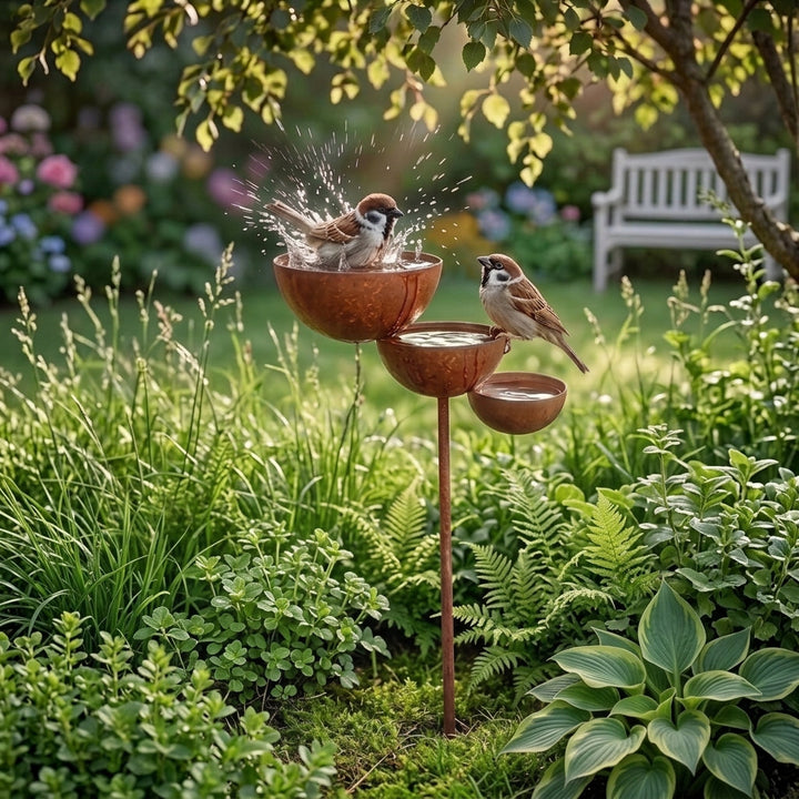Three-Tier Bird Bath | Bring Your Garden to Life Every Morning 3