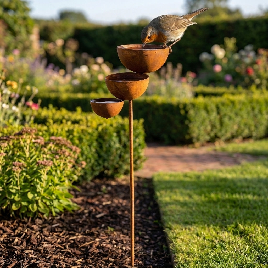 Three-Tier Bird Bath | Bring Your Garden to Life Every Morning 4