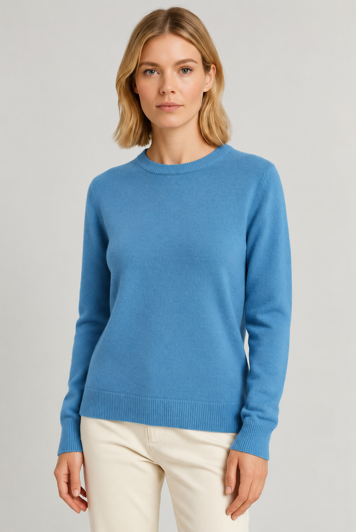 Women's Soft Cashmere Crew Neck Sweater 9