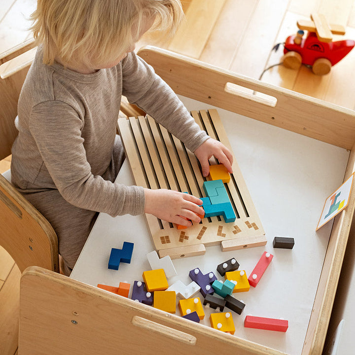 Wooden Montessori Tetris Stacking Puzzle - Educational Toy 2