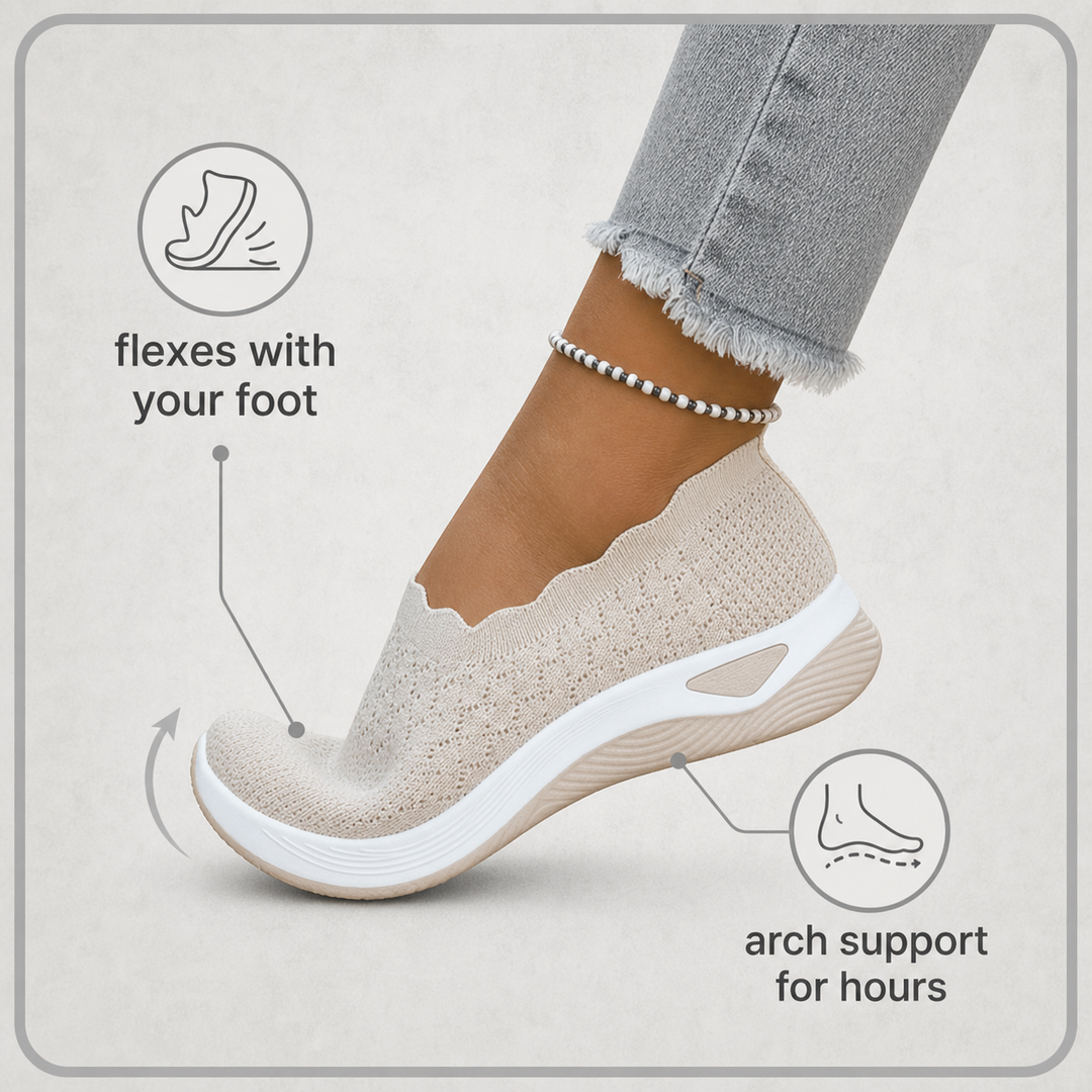 Cushioned Slip-On Walking Shoes for Women, Lightweight and Breathable 2