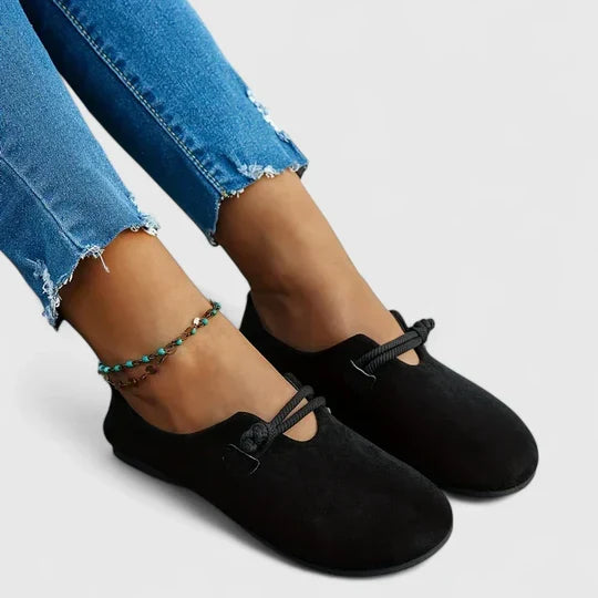 Women's Orthopedic Faux Suede Round Toe Loafers with Cushioned Insole 2