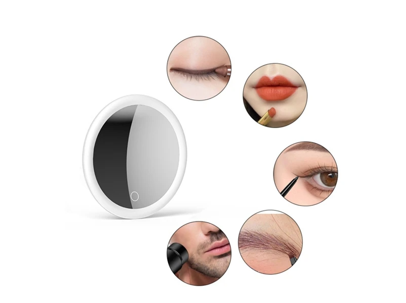 10X Magnifying Makeup Mirror with LED Light and Suction Cup Mount 4