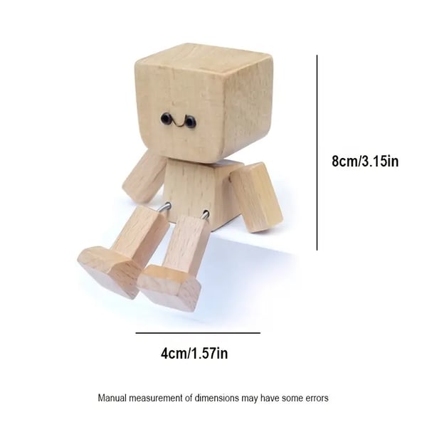 Handcrafted Wooden Swaying Figure with 12 Magnetic Faces 2