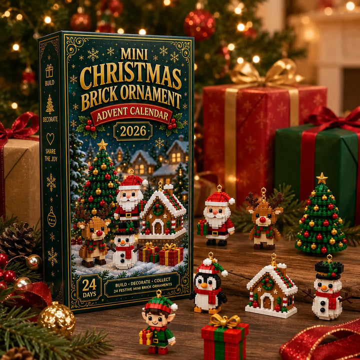 Christmas Building Block Advent Calendar with 24 Hanging Mini Ornaments 4