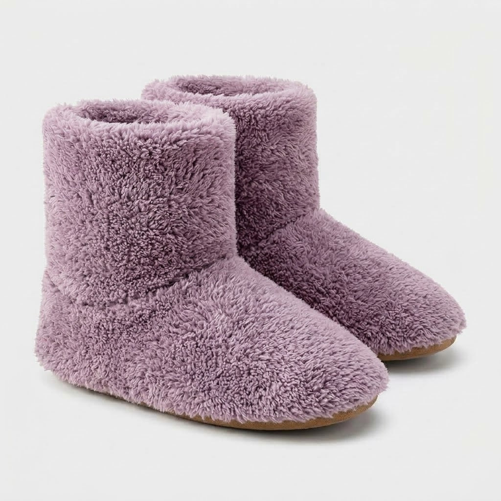 USB Heated Slippers, Ankle-High, Washable, Plush, Non-Slip, Sizes 5-10 7