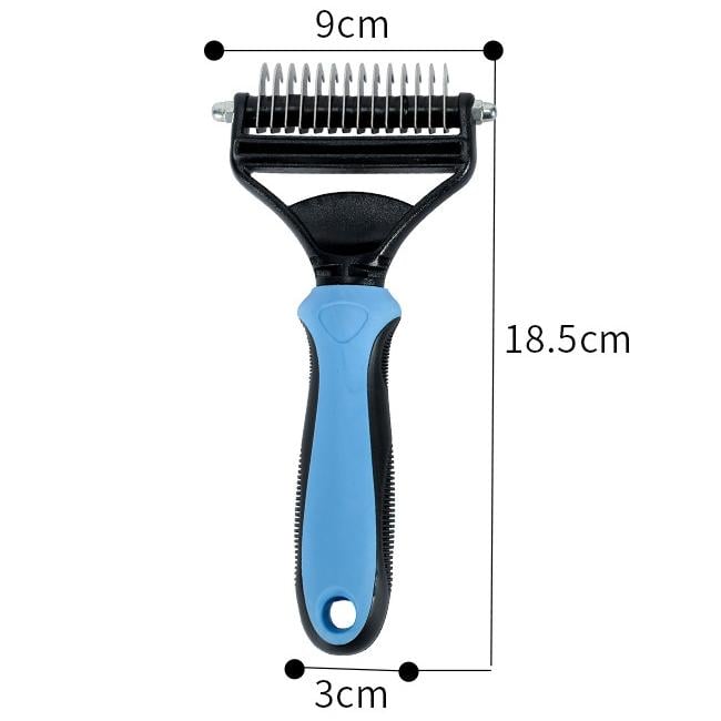 2-in-1 Pet Grooming Rake for Detangling and Deshedding, Dogs and Cats 9