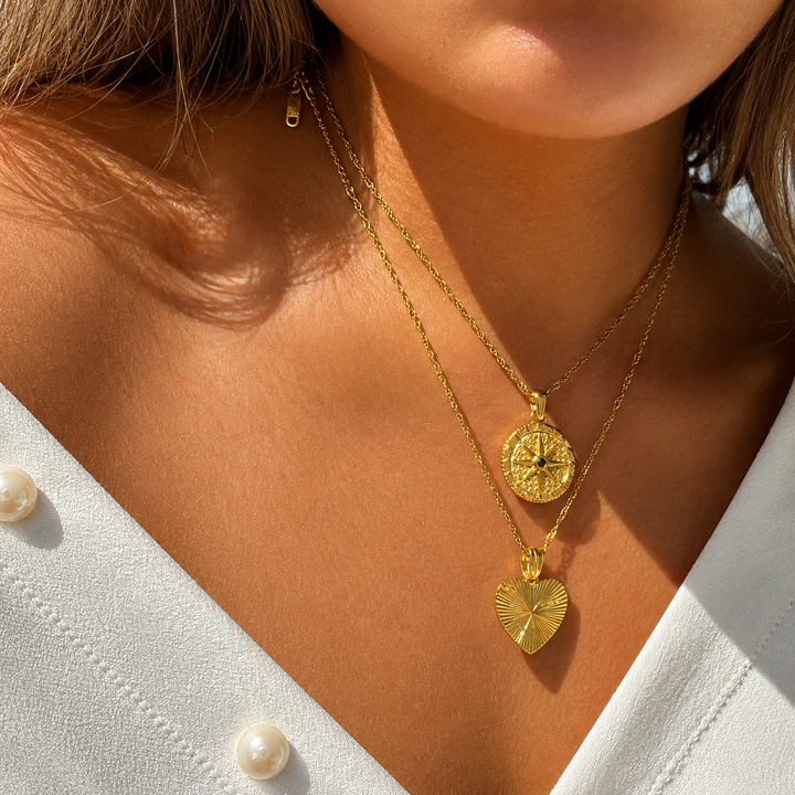 Gold-Plated Pendant Necklace with Adjustable Chain 3