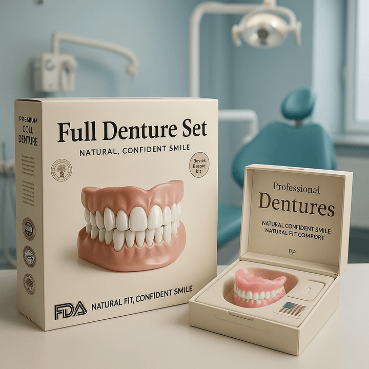 Flexible Denture Set for Upper & Lower Jaw – Reusable & Custom-Fit 10