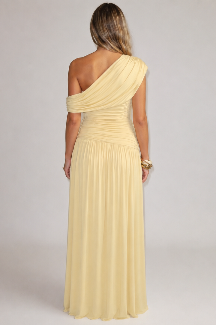 Asymmetric Maternity Maxi Dress for Wedding Guest & Occasion Wear 2