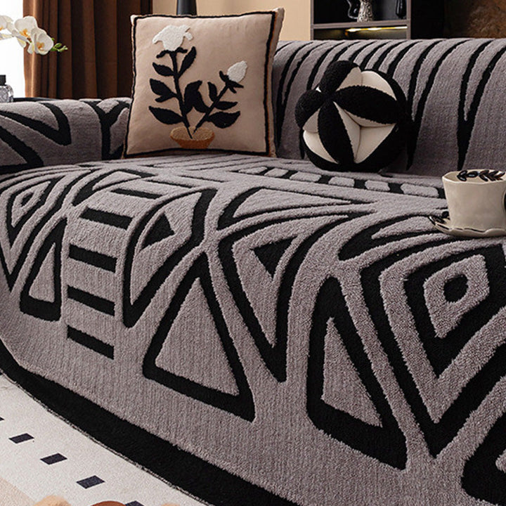 Plush Non-Slip Couch Cover, Soft Stretch Sofa Slipcover 15