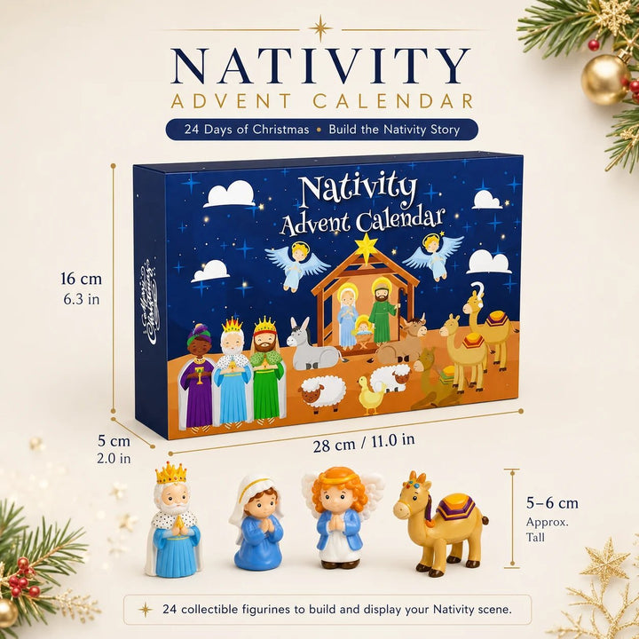Nativity Advent Calendar for Kids with 25 Figures and Scene Pieces 7