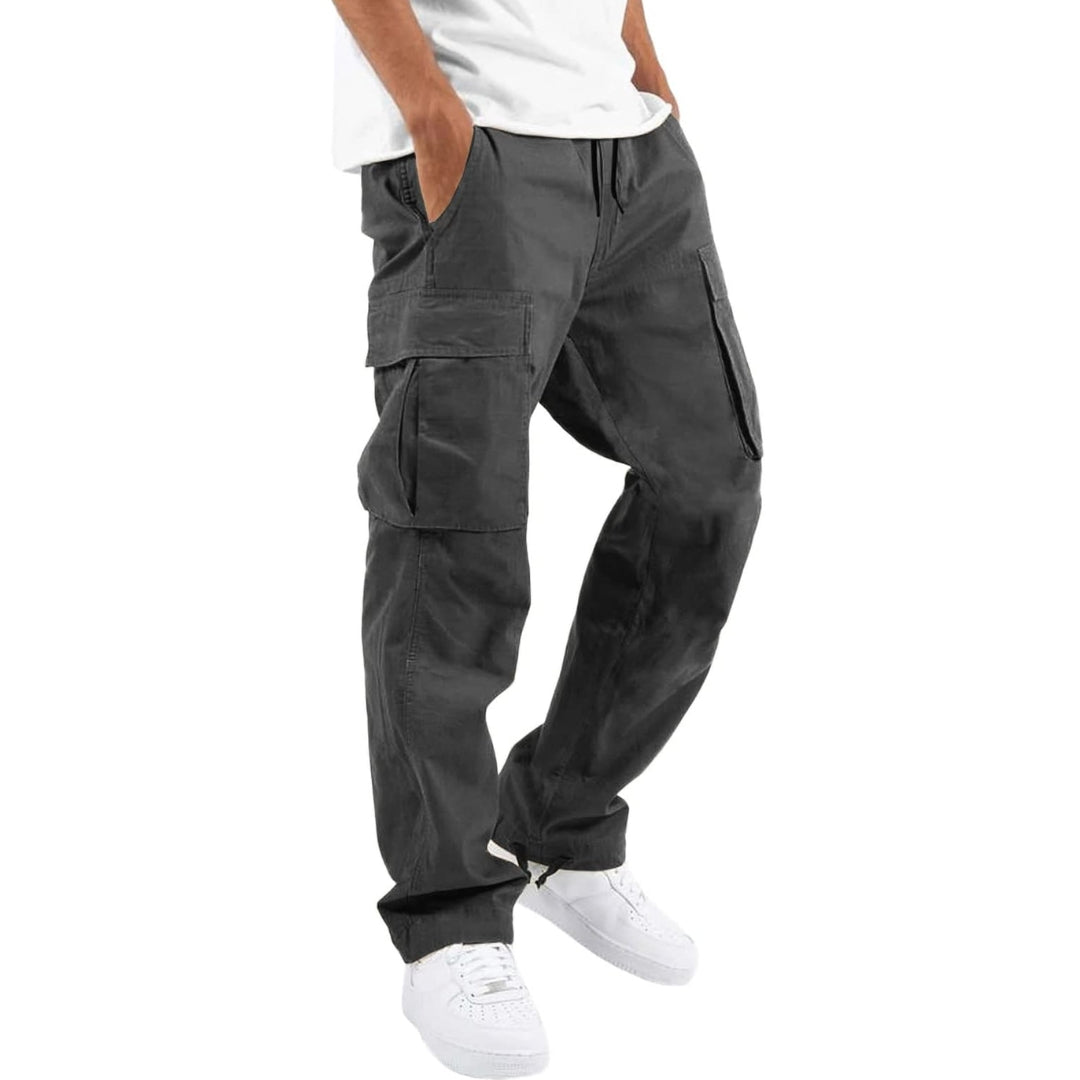 Men's Multi-Pocket Cargo Pants with Adjustable Waist 8