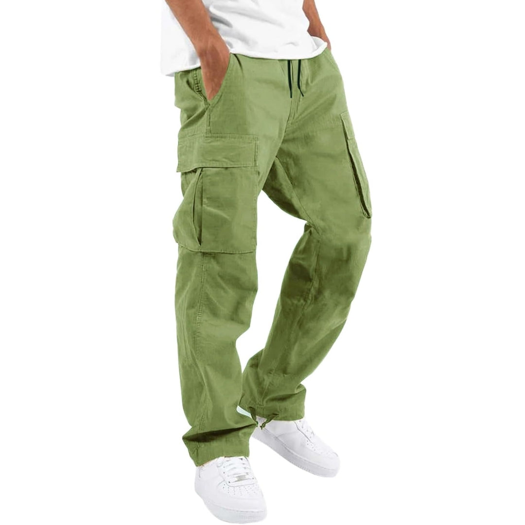 Men's Multi-Pocket Cargo Pants with Adjustable Waist 9