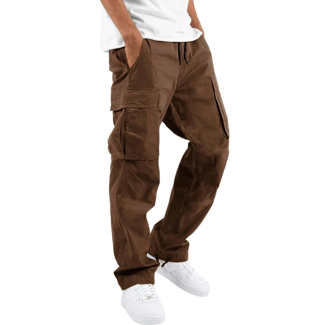 Men's Multi-Pocket Cargo Pants with Adjustable Waist 5