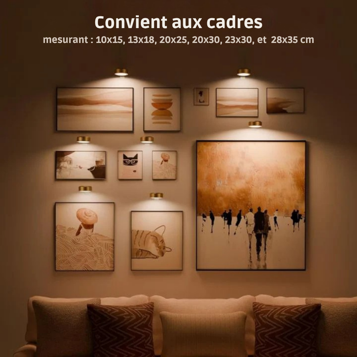 Magnetic Picture Light with 13 Color Modes, Rechargeable and Wireless, Touch and Remote Control 2