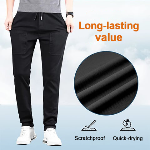 Men's Stretch Cargo Pants in Nylon/Spandex with 6 Pockets, Water Repellent, Quick Dry 3