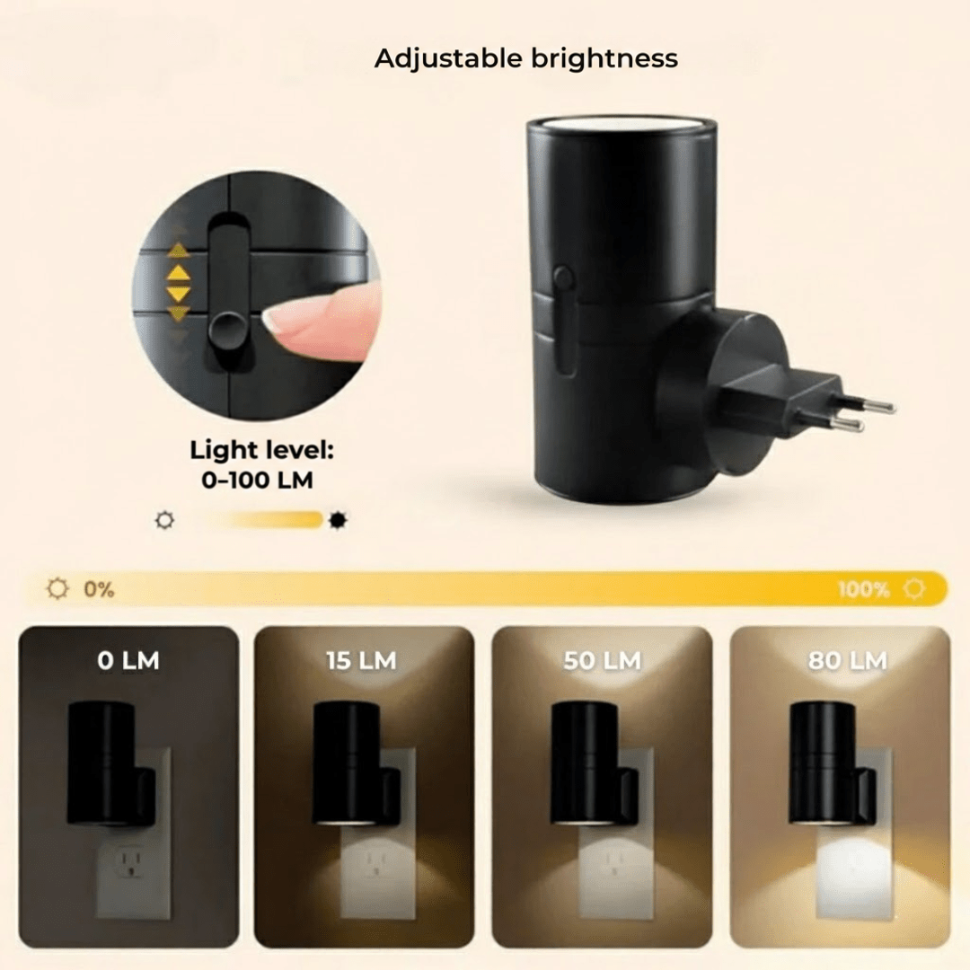 Plug-In LED Wall Light with Motion Sensor and Dimmable Brightness 5