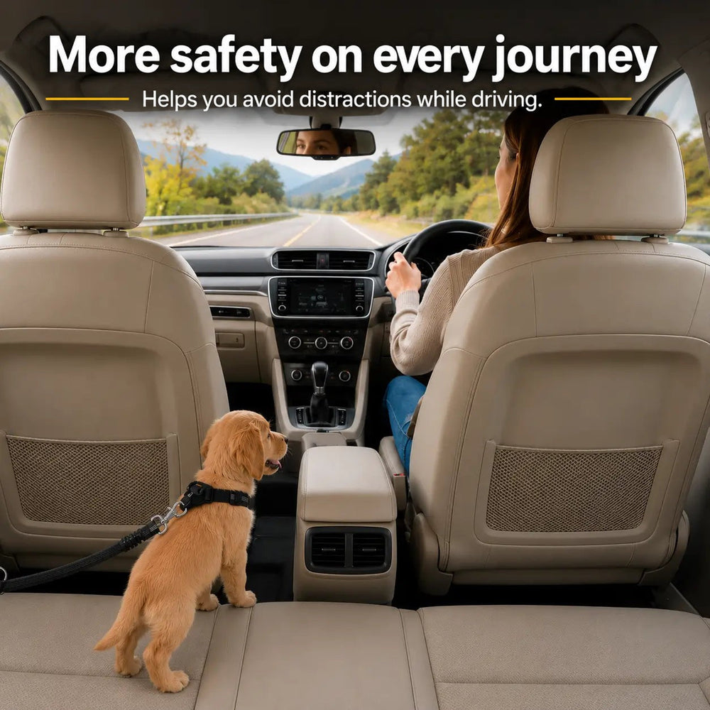 Adjustable Dog Seat Belt for Car Travel with Dual Attachment 2
