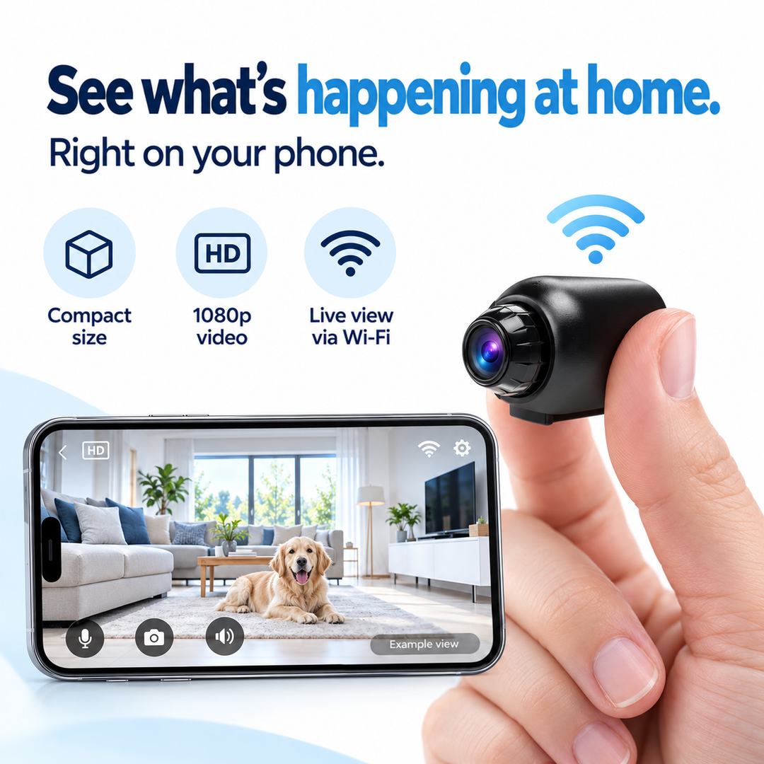 Mini WiFi Camera 1080p with Night Vision and Phone Viewing 1