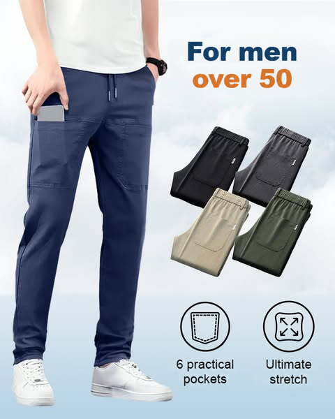 Men's Stretch Cargo Pants in Nylon/Spandex with 6 Pockets, Water Repellent, Quick Dry 13
