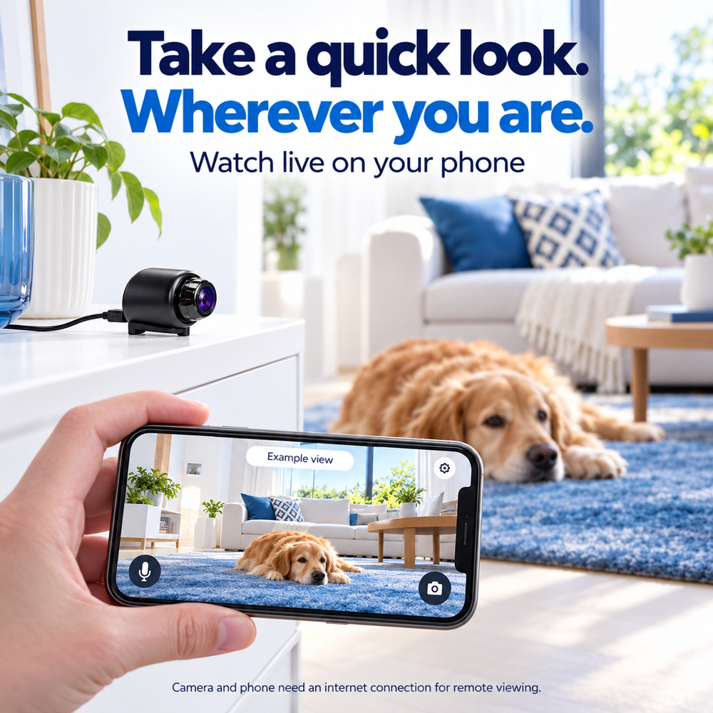 Mini WiFi Camera 1080p with Night Vision and Phone Viewing 2