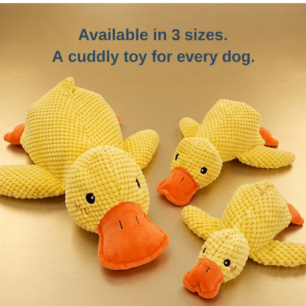 Calming Plush Duck Dog Toy with Soft Quack Sound, Set of 2 4