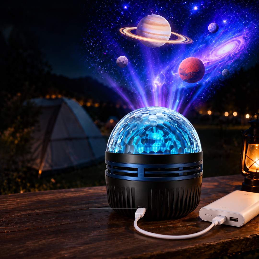 360° Dynamic Galaxy Sky Projector Night Light with Gooseneck and USB Power 4
