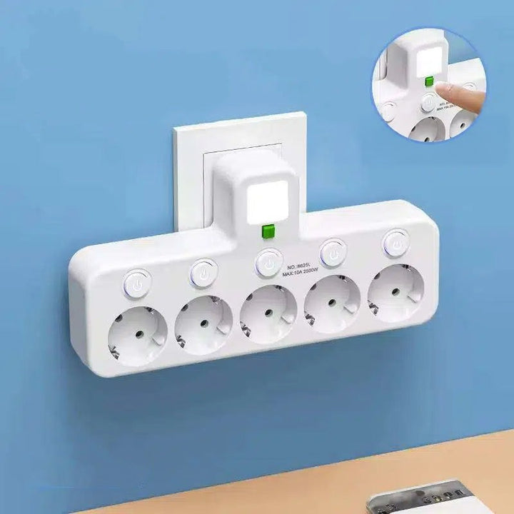 Power Strip with USB and Switches | Multi-Outlet Surge Protector 2500W 13